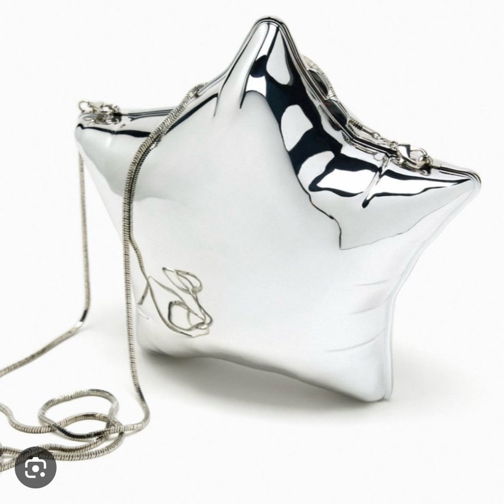 Zara Metallic Star Clutch